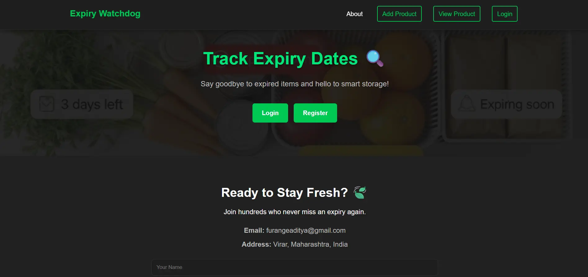 ExpiryWatchDog MVP Preview